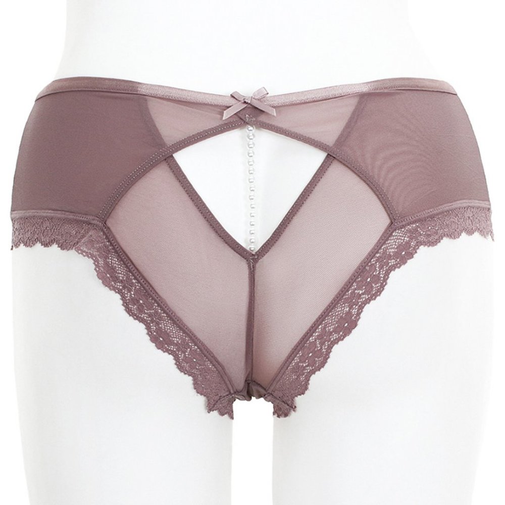 Mesh Hipster With Pearls Back Detail
